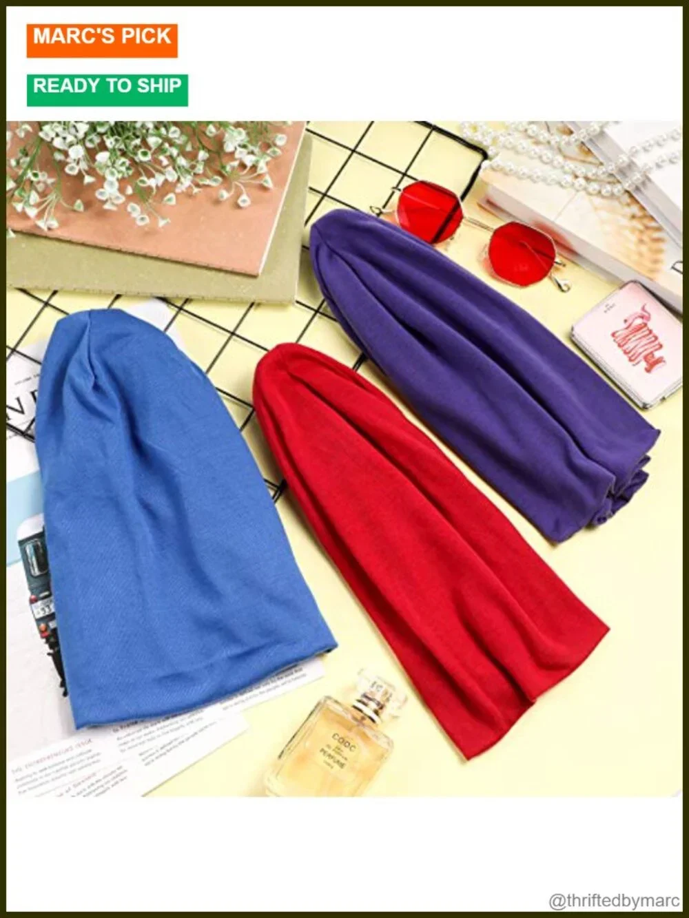 10 Pack Slouchy Beanie Hats Soft Lightweight Hip Hop Chemo Cap